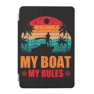 Capa Para iPad Mini Meu Barco Minhas Regras Pescar Aproxima Vintage Su