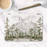 Capa Para iPad Air Monogramas Aquarela Montanha e Floresta<br><div class="desc">Abraçar a natureza com nosso monograma de montanha de aquarela e jato de ar iPad da floresta! Personalize com o seu monograma por um toque de estilo rústico e boho. Natureza carregar aonde quer que você vá!</div>