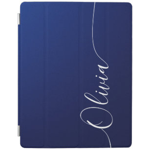 Capa Smart Para iPad Nome do Script de Caligrafia Elegante do Shimmer A