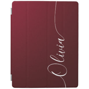 Capa Smart Para iPad Nome do Script de Caligrafia Elegante do Shimmer B