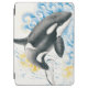 Capa Para iPad Air Orca Killer Whale Pulando em Waves Watercolor (Frente)