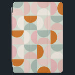 Capa Para iPad Air Padrão Laranja Verde de meio século Moderno Sage<br><div class="desc">Padrão moderno do meio século retrorreflector - formas geométricas do abstrato - padrão minimalista verde,  cor-de-rosa-pincel,  laranja e branco-creme.</div>