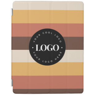 Capa Smart Para iPad Retro Stripes Logotipo Personalizado da Empresa 60