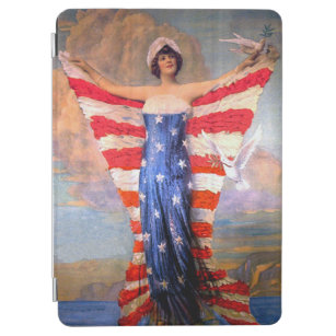 Capa Para iPad Air Senhora do vintage da bandeira americana