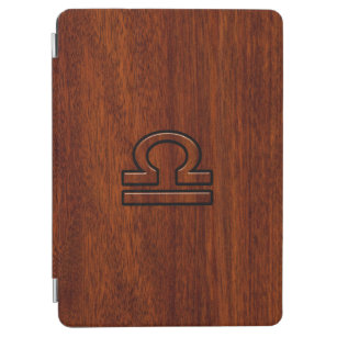 Capa Para iPad Air Símbolo Libra Zodiac no estilo mogno impressão