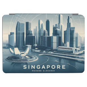 Capa Para iPad Air Skyline Fantasy: A Elegância Moderna de Singapura
