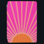 Capa Para iPad Air Sun Sunrise Hot Pink E Orange Preppy Sunshor<br><div class="desc">Impressão do Sol - rosa quente e laranja - Sol,  Abstrato moderno,  nascente geométrico.</div>