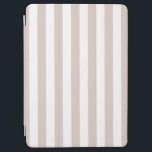 Capa Para iPad Air Vertical Stripes Beige E White Stripes<br><div class="desc">Stripes Verticais - padrão listrado branco e bege.</div>