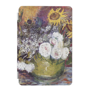 Capa Para iPad Mini Vida contínua com Rosas e girassóis - Van Gogh