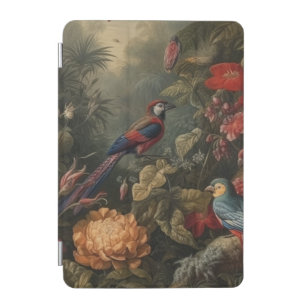 Capa Para iPad Mini Vintage botânica bird flores no paraíso