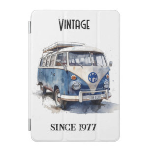 Capa Para iPad Mini Vintage Van no Delft Blue personalizável