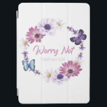 Capa Para iPad Air Worry Not Women's Christian Faith Butterfly Bible<br><div class="desc">WORRY NOT – Women's Christian faith Bible verse scripture inspired by Matthew 6:34 quote of Jesus Christ. Spread gospel joy and motivation with this watercolor flower and butterfly women’s faith-based message for adults, youth, and kids. Motivate others to put their trust in the powerful, loving, and faithful GOD through this...</div>