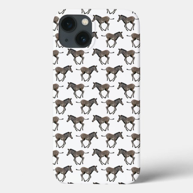 Capa para iPad Baby Zebra Frenzy (Branca) (Verso)