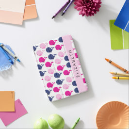 Capa Para iPad Mini Baleias Cutas, Padrão De Baleias, Seu Nome