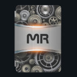Capa Para iPad Mini Cinza de fundo metálico iPad mini cobrir<br><div class="desc">Imagem de um fundo metálico de cinza com texto personalizável preto.</div>