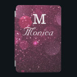 Capa Para iPad Mini Cobrir inteligente iPad do monograma moderno, bril<br><div class="desc">Nome do monograma moderno cor-de-rosa brilhante</div>