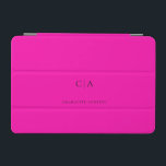Capa Para iPad Mini Cobrir iPad monograma simples e elegante<br><div class="desc">Ipad moderno,  simples,  elegante monograma,  néon-rosa. Basta editar seu produto em alguns minutos. Você pode alterar a fonte/tamanho/cor e a posição usando "mais personalização".</div>