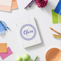 Cobrir Mini i iPad do Círculo Decorativo Azul