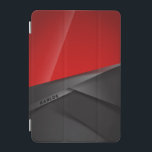 Capa Para iPad Mini Design metálico geométrico, preto e vermelho<br><div class="desc">Design metálico geométrico moderno,  cor vermelha e preta,  fundo com monograma opcional.</div>