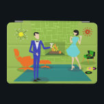Capa Para iPad Mini Do iPad moderno do casal do meio século mini<br><div class="desc">Este do iPad moderno do casal do meio século mini cobrir olha como uma cena fora de uma comédia romântica. O estilo dos anos 60, características de design minimalistas da arte um casal atrativo dos desenhos animados que aprecia um nivelamento romântico em casa. A sala sofisticada caracteriza proeminente uma parede...</div>