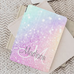 Capa Para iPad Mini Elegante Iridescente Colorido Personalizado<br><div class="desc">Personalize facilmente este elegante padrão colorido de brilho com seu nome personalizado e/ou monograma.</div>