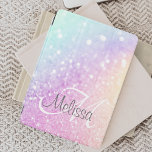 Capa Para iPad Mini Elegante Iridescente Colorido Personalizado<br><div class="desc">Personalize facilmente este elegante padrão colorido de brilho com seu nome personalizado e/ou monograma.</div>
