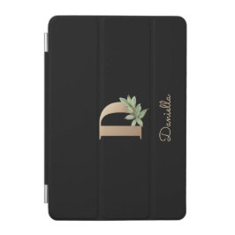 Capa Para iPad Mini Elegante Monograma Botânico - Letra D