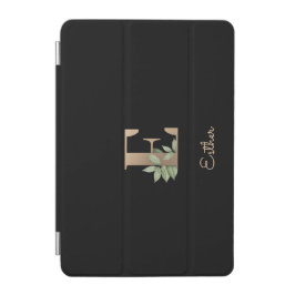 Capa Para iPad Mini Elegante Monograma Botânico - Letra E