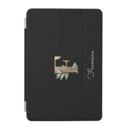 Capa Para iPad Mini Elegante Monograma Botânico - Letra F