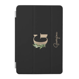 Capa Para iPad Mini Elegante Monograma Botânico - Letra G
