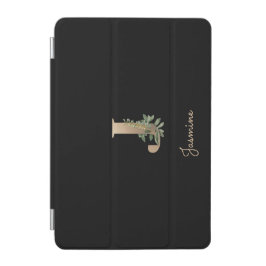 Capa Para iPad Mini Elegante Monograma Botânico - Letra J