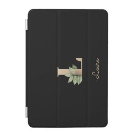 Capa Para iPad Mini Elegante Monograma Botânico - Letra L