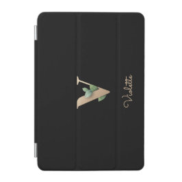 Capa Para iPad Mini Elegante Monograma Botânico Letra V