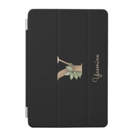 Capa Para iPad Mini Elegante Monograma Botânico Letra Y