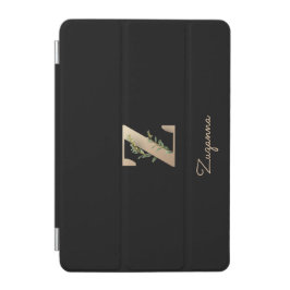 Capa Para iPad Mini Elegante Monograma Botânico Letra Z
