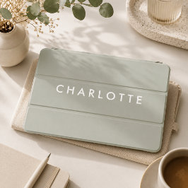 Capa Para iPad Mini Estojo de iPad Personalizado Verde Sage Moderno