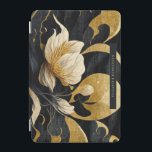 Capa Para iPad Mini Floral Elegante Preto e Dourado | Monograma<br><div class="desc">Design apresenta um impressão floral japonês em preto e ouro, com seu nome ou escolha de personalização. Tendy monogramed design. O design é personalizável e ajustável à sua visão! Uma ideia de presente de excelente para qualquer ocasião. Adicione seu texto personalizado a este design usando as caixas "Editar este modelo...</div>