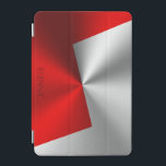 Capa Para iPad Mini Fundo de aparência metálica vermelha e prateada<br><div class="desc">Fundo geométrico vermelho e prateado,  aspecto metálico com fundo personalizável.</div>