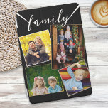 Capa Para iPad Mini Galeria de Colagem de Fotos da Família Quatro Foto<br><div class="desc">Decorra seu iPad com fotos favoritas de sua família,  com este cobrir personalizável. Com espaço para quatro das fotografias escolhidas,  o cobrir tem o título 'família' no topo do design. Clique em 'Personalizar' para carregar suas fotos no modelo. Um presente ideal para familiares.</div>
