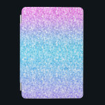 Capa Para iPad Mini Glitter Colorido E Grelhas<br><div class="desc">Simples e elegante brilho retrorreflector colorido e faíscas. Tons verdes e azuis cor-de-rosa brilham.</div>