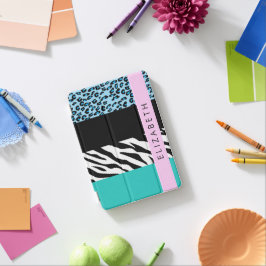 Capa Para iPad Mini Impressão Leopardo, Impressão Zebra, Azul, Seu Nom