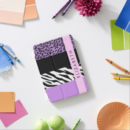Capa Para iPad Mini Impressão Leopardo, Impressão Zebra, Roxo, Seu Nom