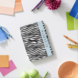 Capa Para iPad Mini Impressão Zebra, Stripes, Preto E Branco, Seu Nome