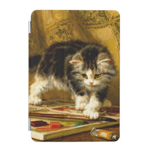Capa Para iPad Mini Kitten com pintura e escovas