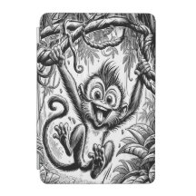 Maleta e Cobrir do iPad Macaco