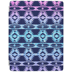 Capa Smart Para iPad Marinho Azul Colorida, Brilhante, Tribal Azul