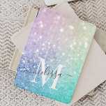 Capa Para iPad Mini Monograma Bonito Colorido de Literatura<br><div class="desc">Personalize facilmente este elegante padrão colorido de brilho com seu nome personalizado e/ou monograma.</div>