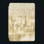 Capa Para iPad Mini Monograma de brilho de ouro Elegante<br><div class="desc">Elegante cobrir de estojo ipad de monograma com gotejamento de ouro. Adicione algum estilo ao seu escritório, mesa ou espaço pessoal com um nome personalizado Chic e na moda e capa de ipad monograma. personalize-o com um nome de script e um monograma. O acessório perfeito para uma moça ou mulher...</div>