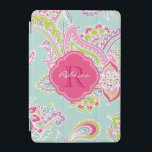Capa Para iPad Mini Monograma Personalizado de Paisley Bohemian<br><div class="desc">Adicione um toque de encanto de vassoura ao seu dispositivo com este estojo de iPad paisley colorido desenhado à mão! Apresentando um intrincado padrão paisley boêmico artístico, este caso traz um olhar vibrante e na moda para o seu tablet. Personalize-o com o seu nome ou as iniciais do monograma para...</div>
