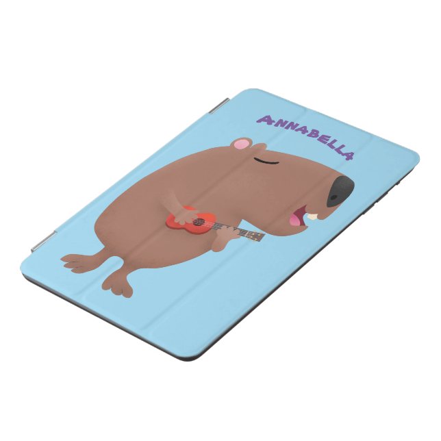 Capa Para iPad Mini Óptica desenho animado de capybara ukulele